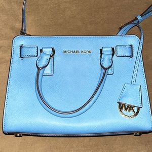 Blue Michael Kors Satchel Purse